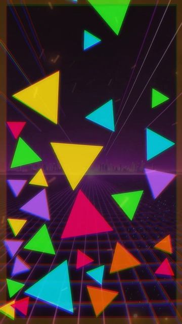 Неоновый тетрис — пластиковые треугольники падают