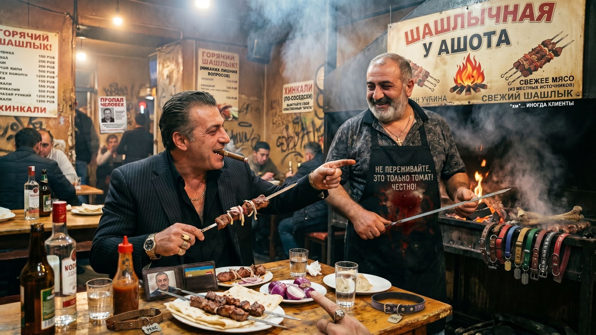 Отзыв Гангстера на шашлычную Ашота от нейросети