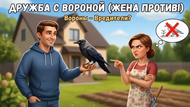 Истории из Жизни Завёл дружбу с вороной во дворе, а супруга ругается