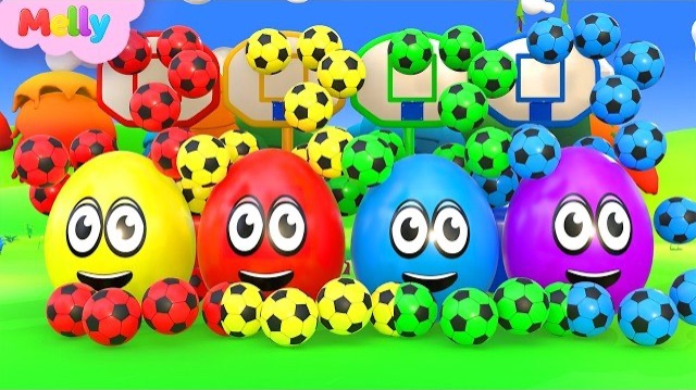 🌈Цветная песенка! | Пять Маленьких Обезьянок Прыгают по кровати | Детские стишки и песенки Мелли