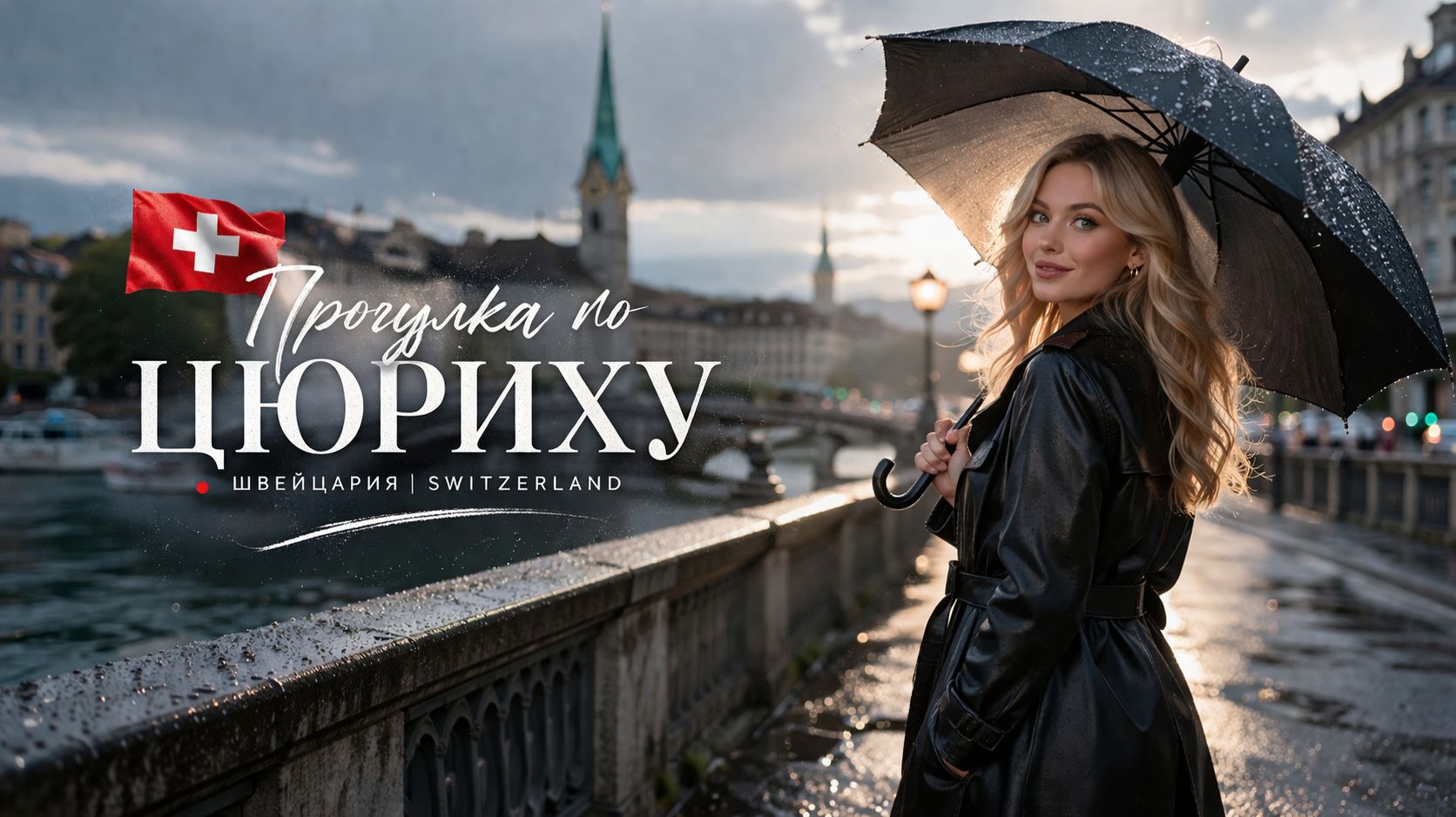 Спокойная Прогулка По Цюриху, Швейцария, После Свежего Дождя! ☔️🇨🇭