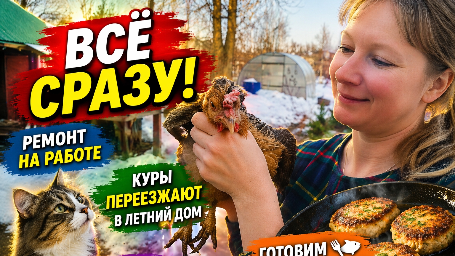 Ремонт на работе и жизнь дома 🐔 Куры переехали в летний дом