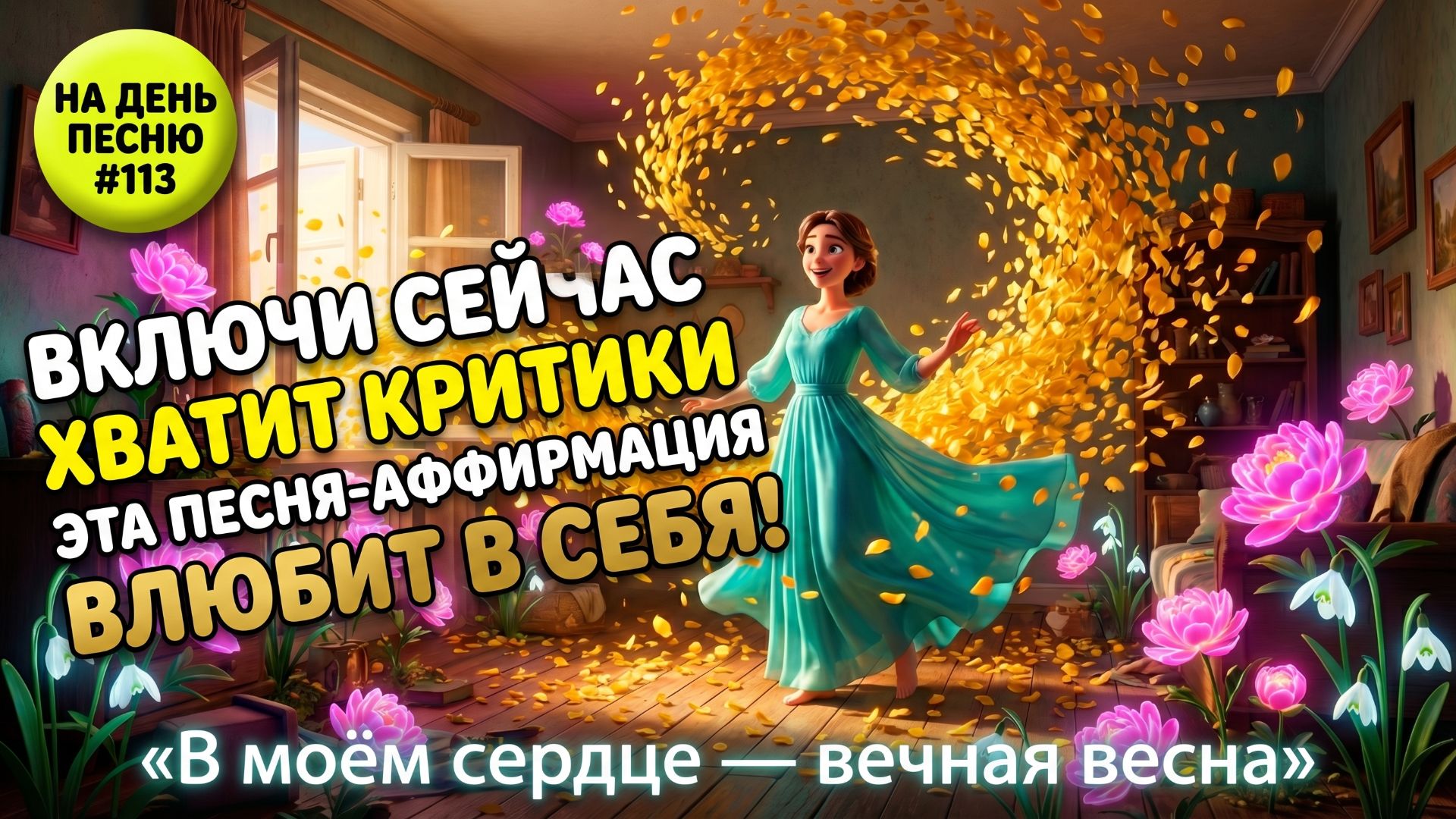 НА ДЕНЬ ПЕСНЮ #113 | Нежная ПЕСНЯ-АФФИРМАЦИЯ на любовь к себе | 