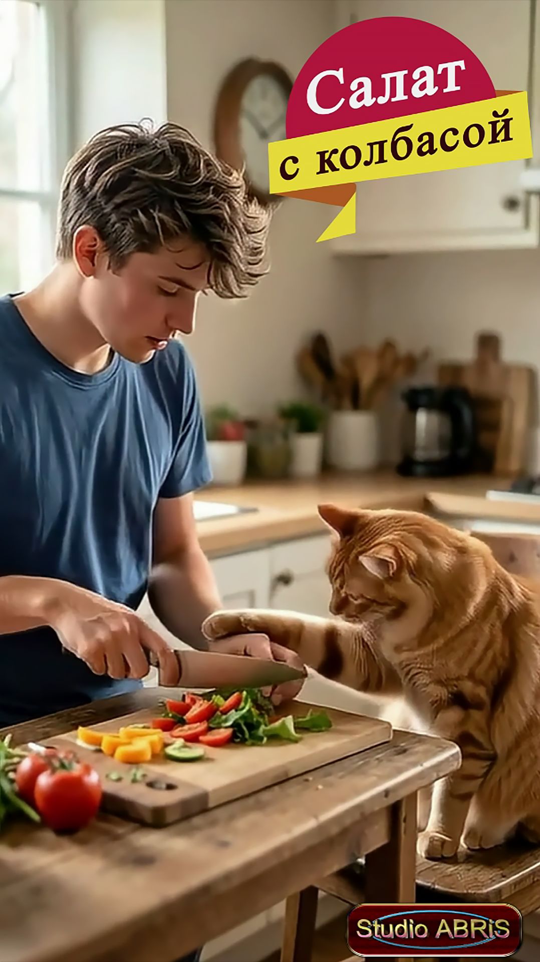 САЛАТ С КОЛБАСОЙ