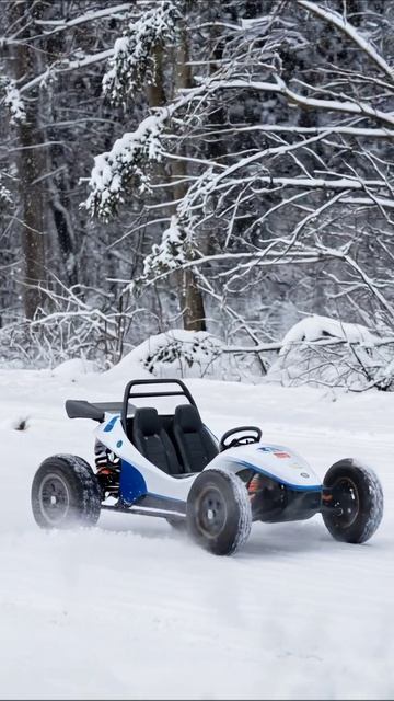 Экстремальные гонки на снежных скейтерах #зима #гонки #экстрим