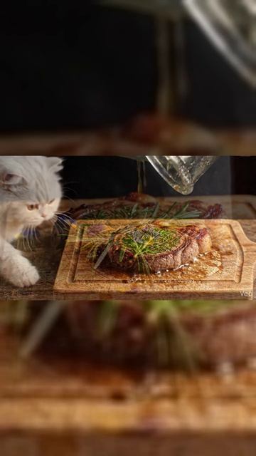 Искусство Трав на Стейке 🌿🥩 (Ботаническая печать) | Botanical Steak Press #shorts #art