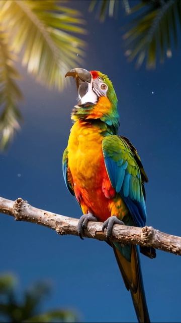 Яркая жизнь попугая: удивительные моменты #попугай #природа #животные