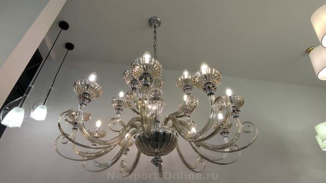 Люстра NEWPORT 8620+5/C Chrome Cognac