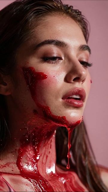 Кровавая красота: искусство и эмоции #арт #красота #фотоискусство