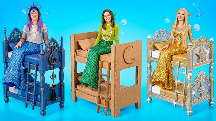 Обычная Vs миллиардерша русалка: переделка комнаты 🧜♀️