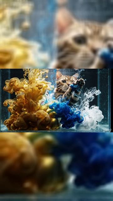 Космос в одном стакане 🐾🌌 (Истер и Галактика) | Ink in Water Visual Art #shorts #space