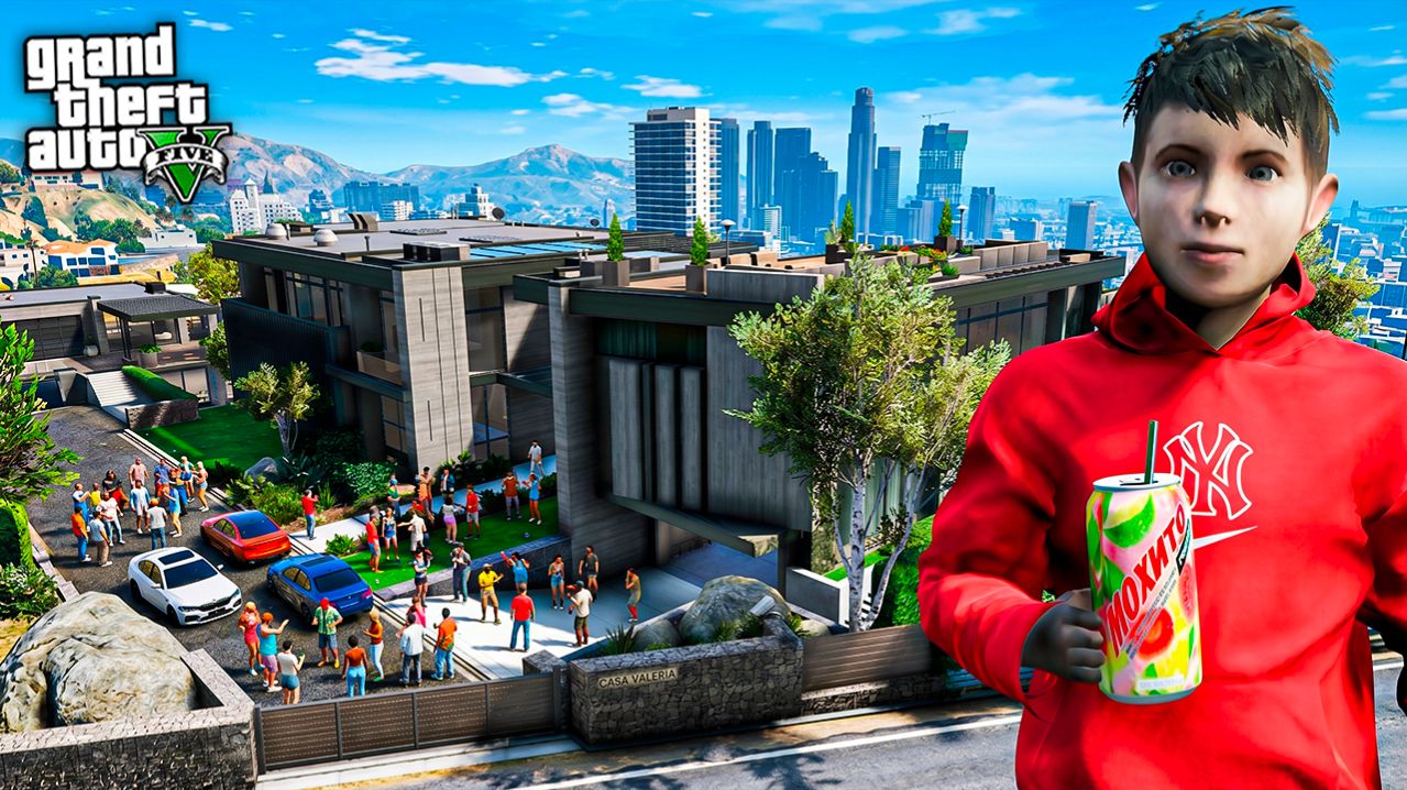 ШКОЛЬНИК УСТРОИЛ ТУСОВКУ В НОВОМ ДОМЕ ! ОТЕЦ СПАЛИЛ ? - ОТЕЦ И СЫН В GTA 5 ⚡ГАРВИН