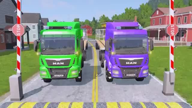 Гоночные тачки, полицейские и скорая помощь. Бетономешалки