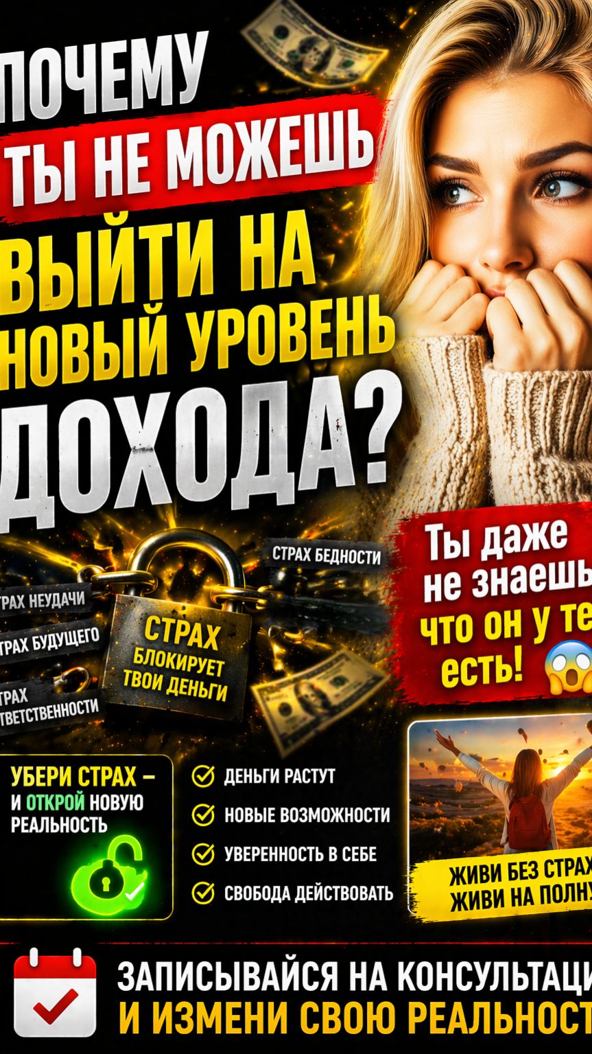 Главный страх, который блокирует твои деньги