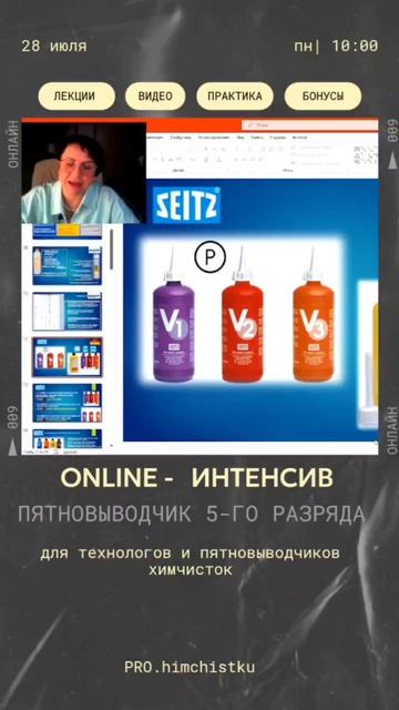 Онлайн интенсив по пятновыведению