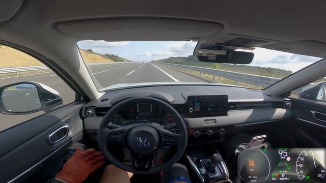 HONDA HR-V HYBRID 2024 года ВЫПУСКА 0-100 - Тест-драйв от первого лица на автобане в 4K