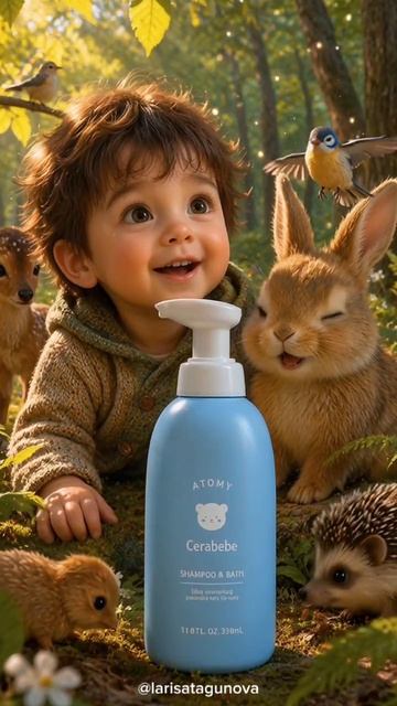 ATOMY CERABEBE: ШАМПУНЬ И ГЕЛЬ 2 В 1 ДЛЯ МАЛЫШЕЙ