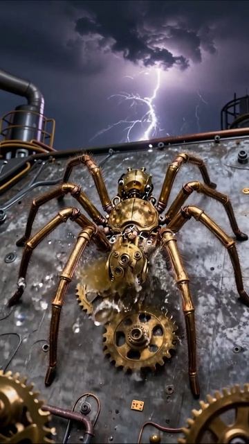 Механический паук: искусство и технологии #робототехника #арт #механика