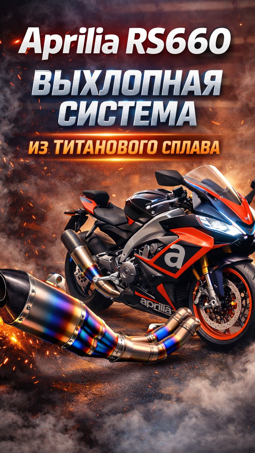 Aprilia RS660 Выхлопная система из титанового сплава