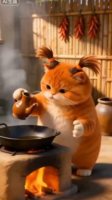 Котик готовит вкусняшки #Котики️ #нейромульт #Мурр #котик #Огогого #Коты #Мама #Мултикадр #Заробото