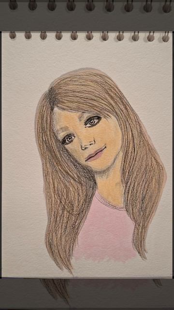 Рисую портрет девушки 👩  На кого похожа?