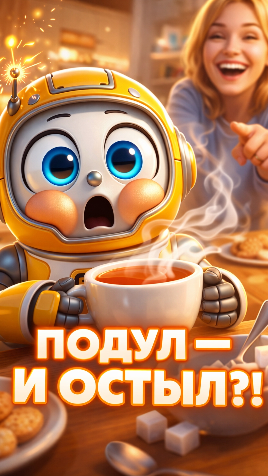 Почему чай остывает, если на него подуть? Физика для детей за 60 секунд  #shorts