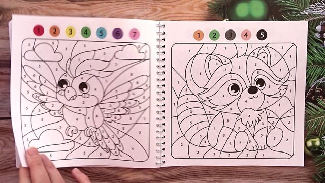 Раскраска-загадка по номерам 100 картинок