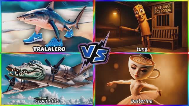 МУЛЬТИКИ ДЛЯ ДЕТЕЙ Крокодил Бомбардино, Балерина и Тралалеро 💃 КРУТЫЕ ТАНЦЫ ГЕРОЕВ