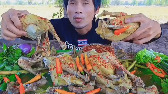 #MUKBANG Куриный суп с соусом из морепродуктов и вкусными овощами! ASMR ЕДА НА КАМЕРУ ОБЖОР ОБЕД