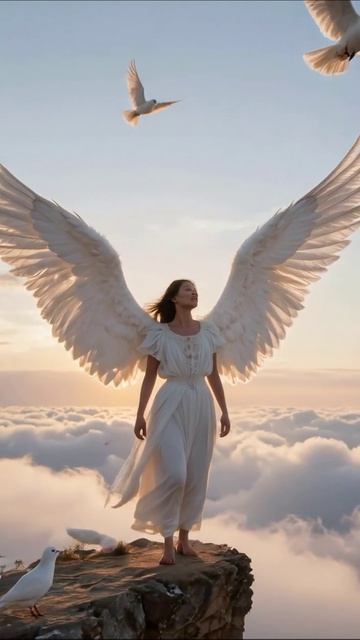Вдохновляющая встреча с небесами #ангел #природа #фантазия