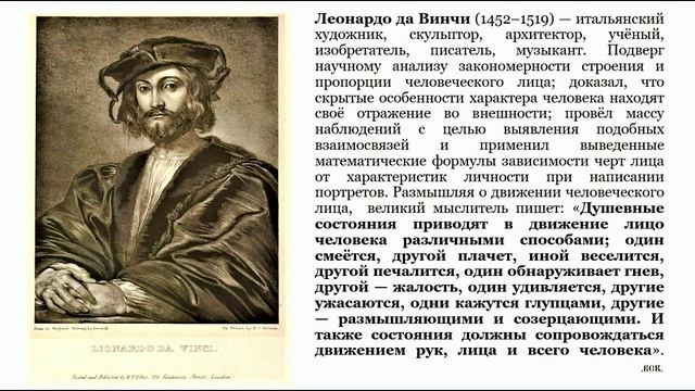 История физиогномики. Леонардо да Винчи.