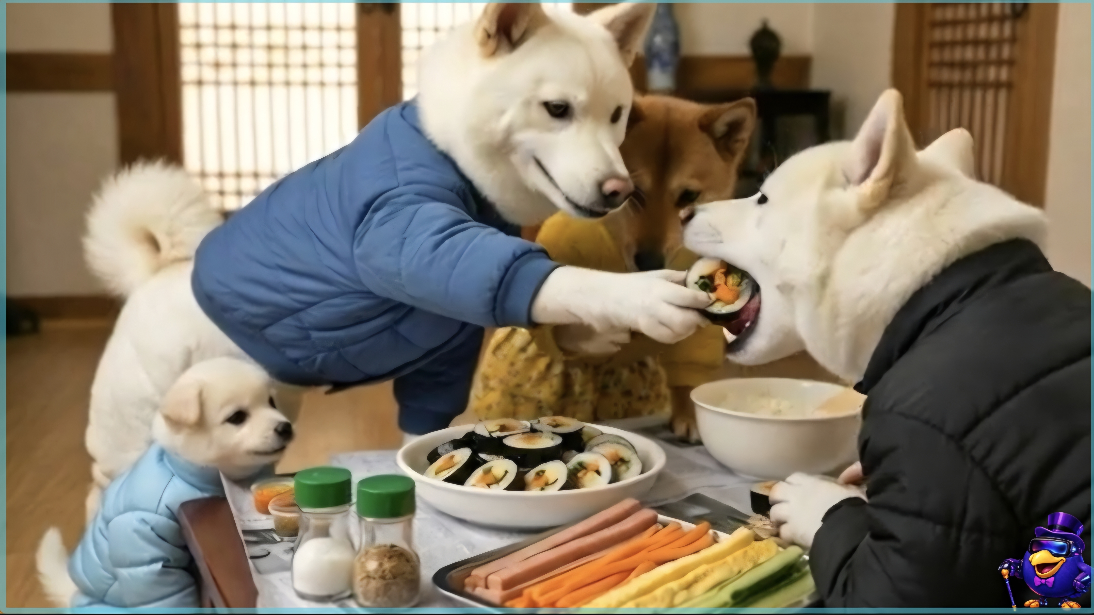 МУЛЬТИК ДЛЯ ДЕТЕЙ. 🐶🐶СМЕШНЫЕ СОБАЧКИ ГОТОВЯТ РОЛЛЫ🍣. МУЛЬТФИЛЬМЫ ДЛЯ ДЕВОЧЕК И МАЛЬЧИКОВ.