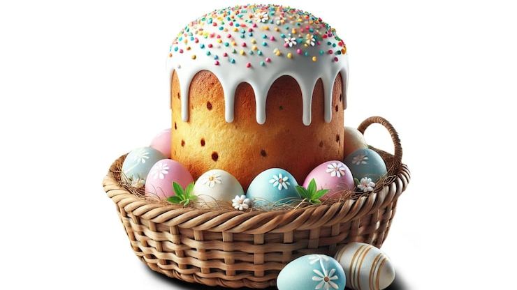 Я построил пасхальный кулич в майнкрафте.