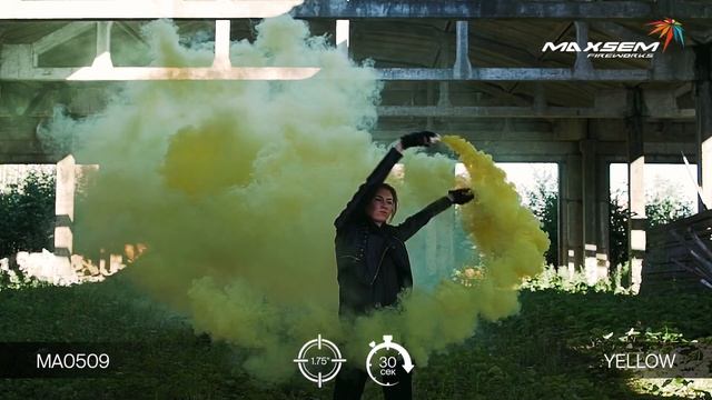 Цветной дым желтого цвета Maxsem MA0509 #pyrotehnik63