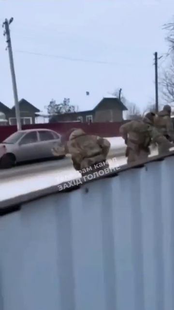 Избиение со стрельбой в Украине. Украинский не доброволец.