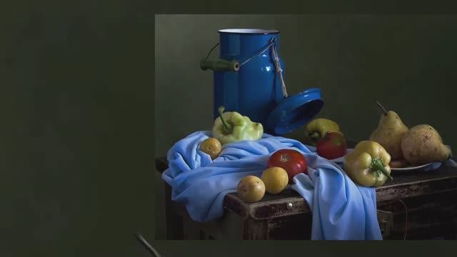 Натюрморт с бидоном.  Этап.1 часть.1
