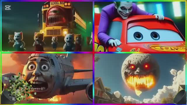 МЕГА АВТОБУС ПОЖИРАТЕЛЬ против ЛУННАЯ ЛУНА и МОНСТР EXE — Битва Гигантов 🚌🌙👹