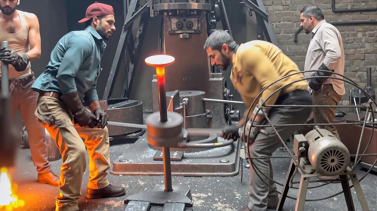 😱⚓️ НЕВЕРОЯТНАЯ КОВКА ОСЕЙ ИЗ КОРАБЕЛЬНЫХ ЯКОРНЫХ ЦЕПЕЙ