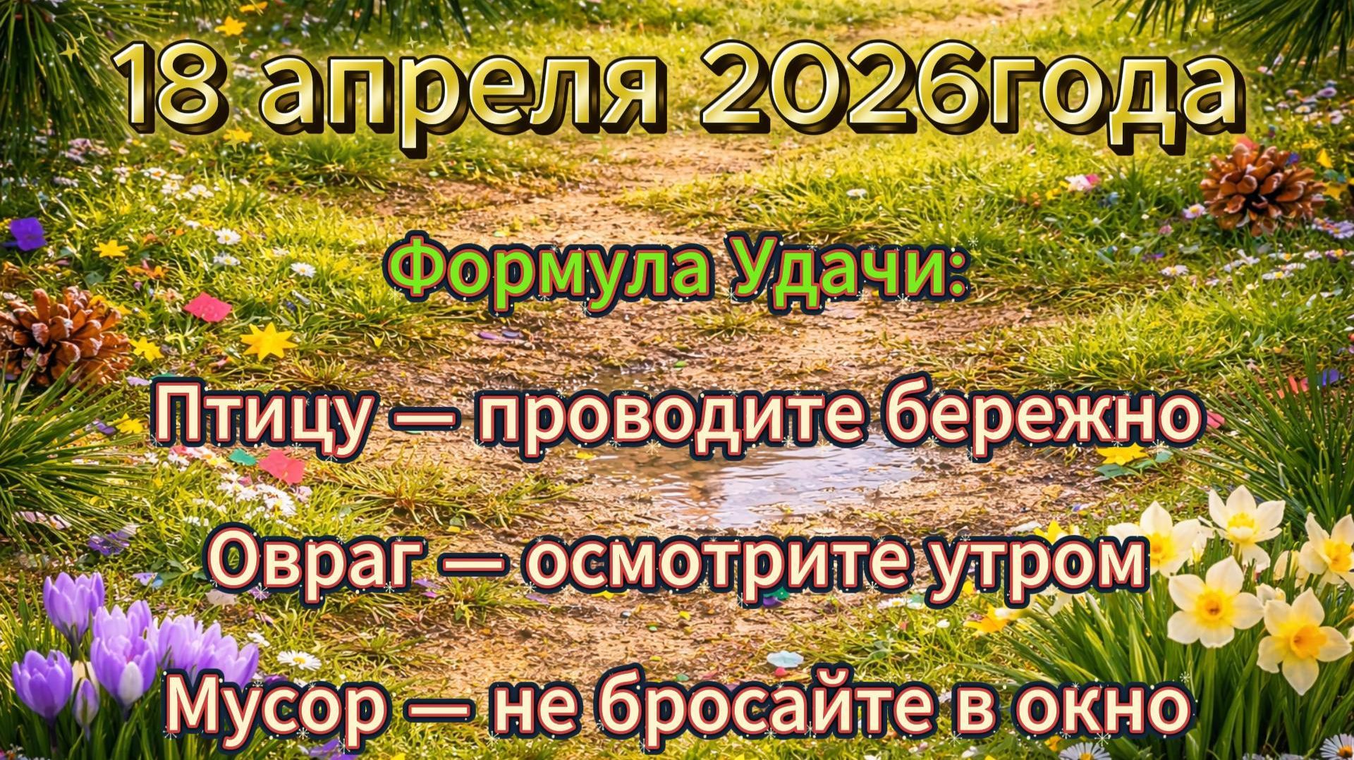 Народные приметы на 18 апреля 2026 года