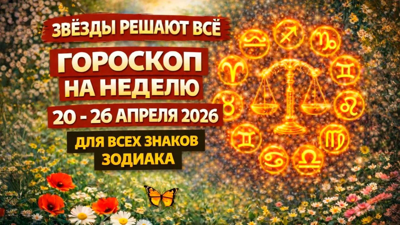 Гороскоп на неделю с 20 по 26 апреля 2026 для всех знаков Зодиака