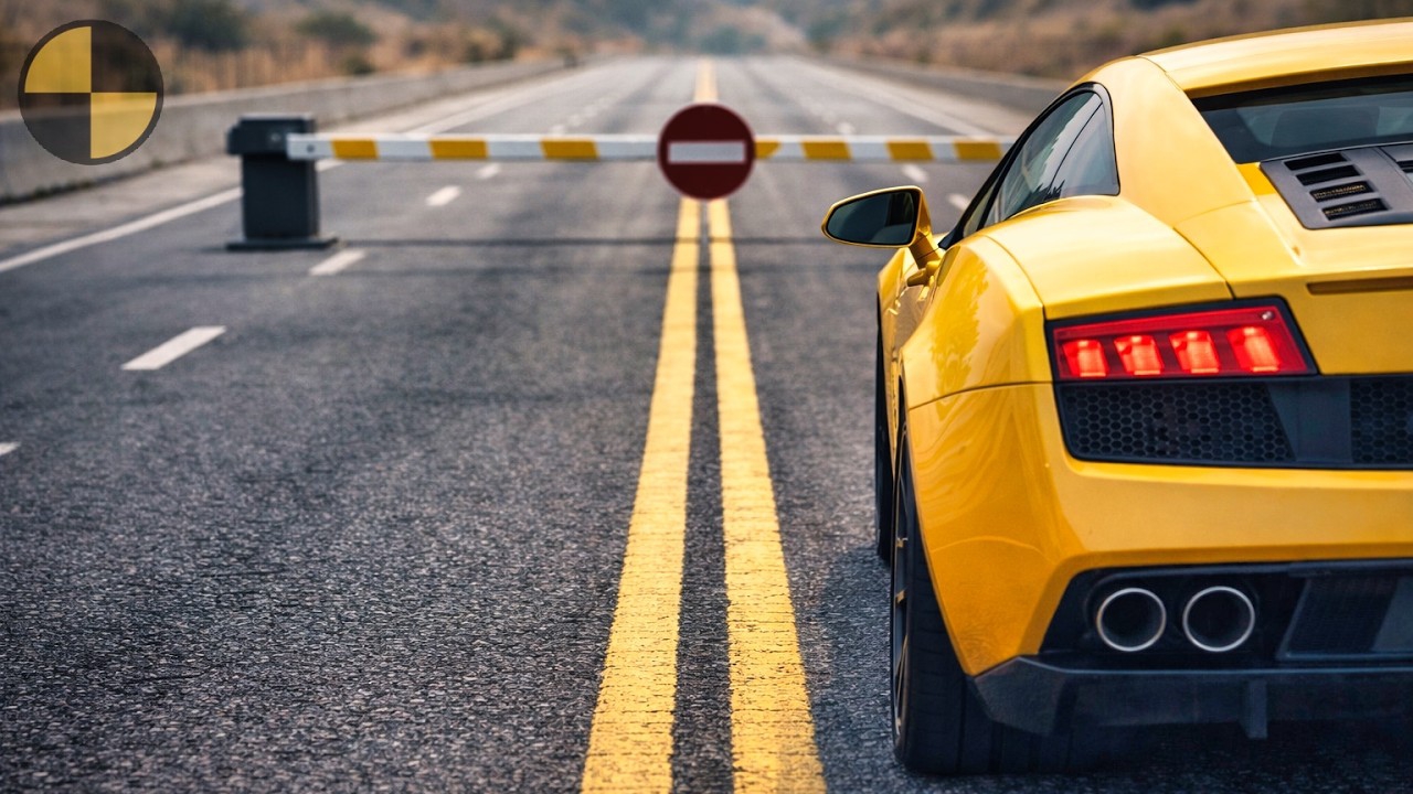 Машины проезжают сквозь шлагбаумы | BeamNG Drive