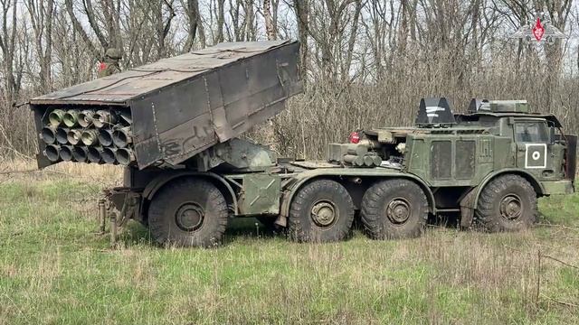 Боевая работа расчета РСЗО «Ураган» ГрВ «Центр»