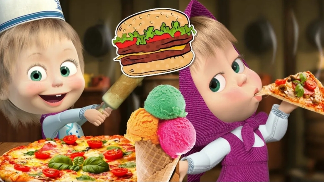 Маша и медведь Пиццерия игра мультфильм