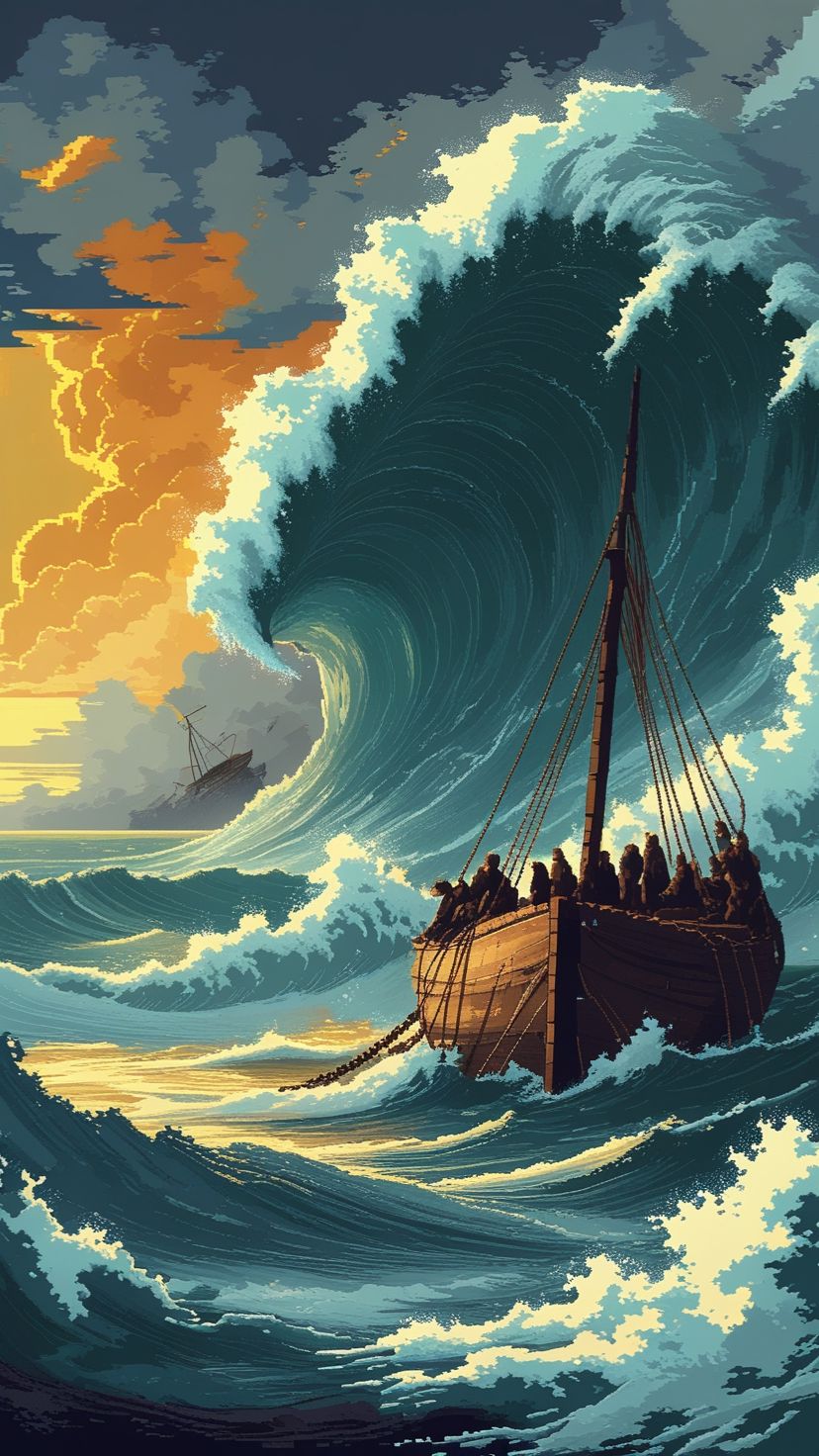 ИИ воссоздаёт «Девятый вал» Айвазовского — пиксель за пикселем