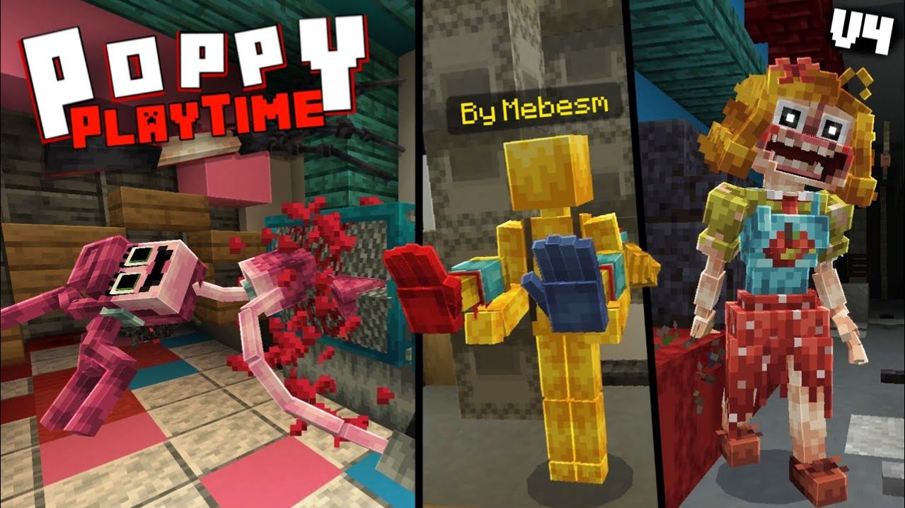 Аддон Poppy Playtime от автора MeBesm, версия 0.0.4