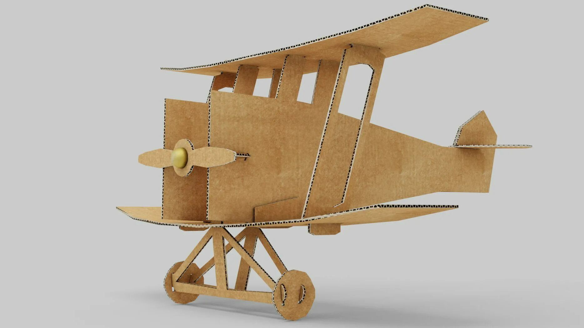 попытки полёта на большом картонном самолете