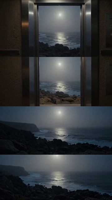 Закат из лифта: мгновения спокойствия #лифт #закат #море