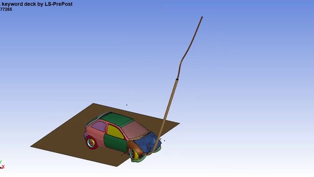 Удар автомобиля об столб