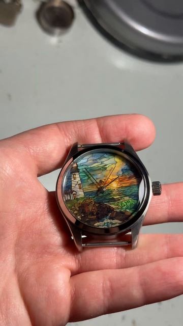 Часы Ракета-Patek Philippe эмаль (сапфир+сталь)