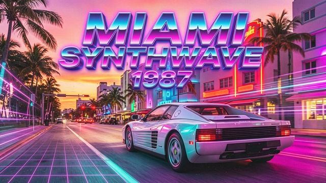 Miami Synthwave 1987 – Midnight Coastline Neon Drive